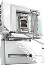 Материнская плата Gigabyte X870 AORUS STEALTH ICE, AM5, AMD X870, 4xDDR5, 2xSATA, 4xM.2, 1xPCIe 5.0 x16, 1xPCIe 4.0 x16, 1xHDMI, 1x5Gb LAN, Wi-Fi 7, Bluetooth 5.4, 2xUSB-C 40Gbps (USB4), 1xUSB-C 10Gbps, 4xUSB-A 10Gbps, 4xUSB-A 5Gbps, 4xUSB-A 2.0, 3x3.5 мм + S/PDIF оптический, 7.1, ATX 5