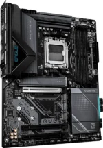 Материнская плата Gigabyte X870E EAGLE WIFI7, AM5, AMD X870E, 4xDDR5, 4xSATA, 4xM.2, 1xPCIe 5.0 x16, 1xPCIe 4.0 x16, 1xPCIe 3.0 x16, 1xHDMI, 1x5Gb LAN, Wi-Fi 7, Bluetooth 5.4, 2xUSB-C 40Gbps (USB4), 2xUSB-A 10Gbps, 4xUSB-A 5Gbps, 2xUSB-A 2.0, 3x3.5 мм + S/PDIF оптический, 7.1, чёрный, ATX 3
