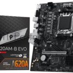 Материнская плата MSI PRO A620M-B EVO, AM5, AMD A620A, 2xDDR5, 2xSATA, 1xM.2, 1xPCIe 4.0 x16, 1xPCIe x1, 1xVGA, 1xHDMI, 1x2.5Gb LAN, 4xUSB-A 5Gbps, 2xUSB-A 2.0, 2xPS/2, 3x3.5 мм, 7.1, чёрный, mATX