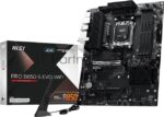 Материнская плата MSI PRO B850-S EVO WIFI, AM5, AMD B850, 4xDDR5 (до 256 ГБ), 4xSATA, 3xM.2 (1xPCIe 5.0, 2xPCIe 4.0), 1xPCIe 5.0 x16, 1xPCIe 4.0 x16, 1xHDMI, 1xDP, 1x5Gb LAN, Wi-Fi 7, Bluetooth 5.4, 1xUSB-C 10Gbps, 2xUSB-A 10Gbps, 2xUSB-A 5Gbps, 4xUSB-A 2.0, 3x3.5 мм, 7.1, чёрный, ATX 1