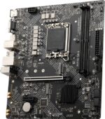 Материнская плата MSI PRO H610M-G OEM LGA 1700, Intel H610, 2xDDR5, 4xSATA, 1xM.2 (PCIe 3.0 x4), 1xPCIe 4.0 x16, 2xPCIe x1, 1xVGA, 1xHDMI, 1xDP, 1x1Gb LAN, 4xUSB-A 5Gbps, 2xUSB-A 2.0, 1xPS/2, 3x3.5 мм, 7.1, чёрный, mATX 1