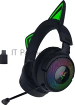 Гарнитура Razer Kraken Kitty V3 Pro чёрный, беспроводная + проводная, радиоканал, до 70 ч, подсветка 2