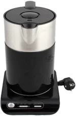 Электрочайник Bosch TWK8613 черный/серебристый, 1.5 л, 2400 Вт, скрытый нагревательный элемент, поддержание температуры 3