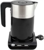 Электрочайник Bosch TWK8613 черный/серебристый, 1.5 л, 2400 Вт, скрытый нагревательный элемент, поддержание температуры 6