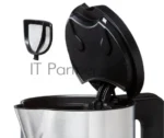 Электрочайник Bosch TWK8613 черный/серебристый, 1.5 л, 2400 Вт, скрытый нагревательный элемент, поддержание температуры 10