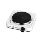 Плита настольная электрическая Centek CT-1506 белый, 1 кВт, ТЭН, конфорки - 1, эмаль, поворотные переключатели 1