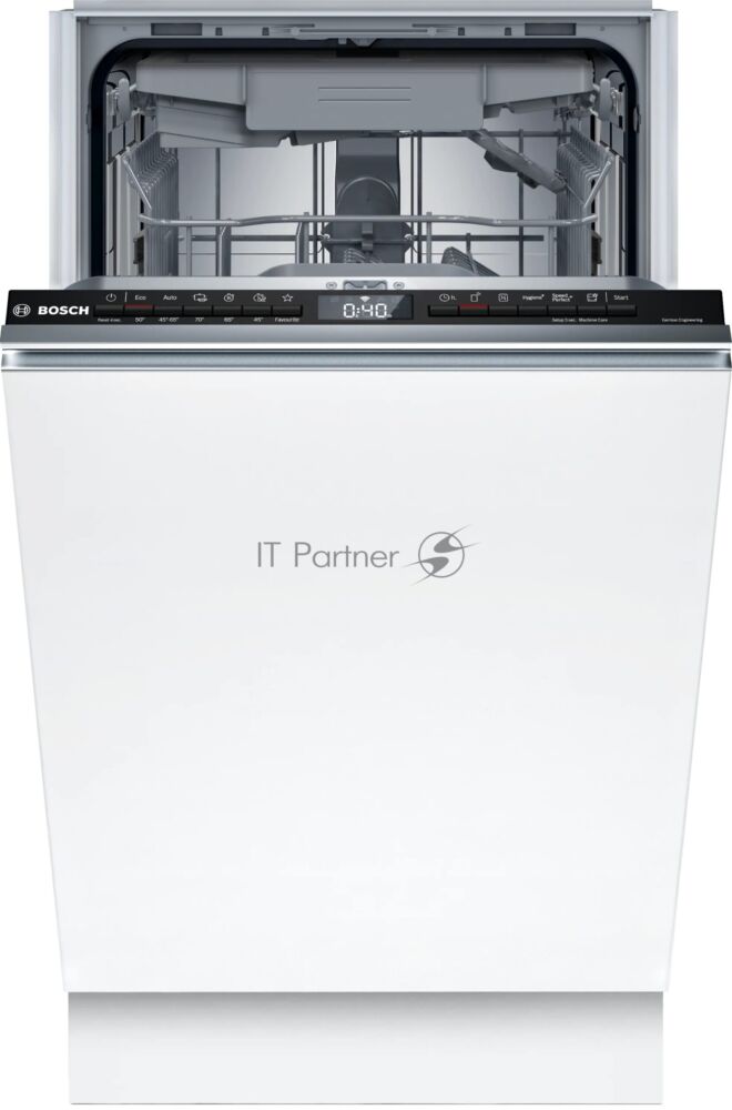 Встраиваемая посудомоечная машина Bosch SPV4HMX14Q, 45 см, 10 комплектов, электронное управление, дисплей, энергоэффективность А+, уровень шума 46 дБ, цвет белый 1