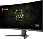 Монитор MSI 34" MAG 346CQDF E20 1500R, 21:9, VA, 0,5ms, 300cd, UWQHD 200Hz/FHD 400Hz, HDMI, D 12
