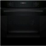 Духовой шкаф электрический Bosch HJA737BA0 Serie 4, 60 см, 76 л, черный, Auto Pilot 10, 3D Hotair,класс энергоэффективности А, 7 режимов, LCD-дисплей, галогенное освещение, самоочистка EcoClean,проволочные направляющие