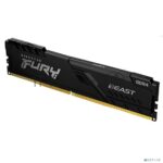 Оперативная память Kingston Fury Beast Black, DDR4, 16GB (1x16GB), 3200 MHz, CL16, с радиатором, черный 1