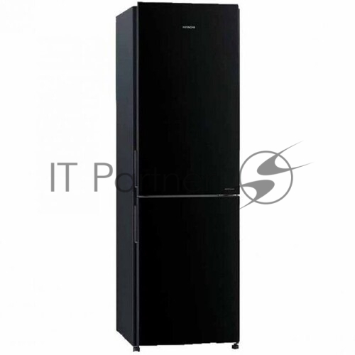 Холодильник Hitachi R-BG410PUC6 GbK черный двухкамерный 215/105л морозилка снизу, No Frost
