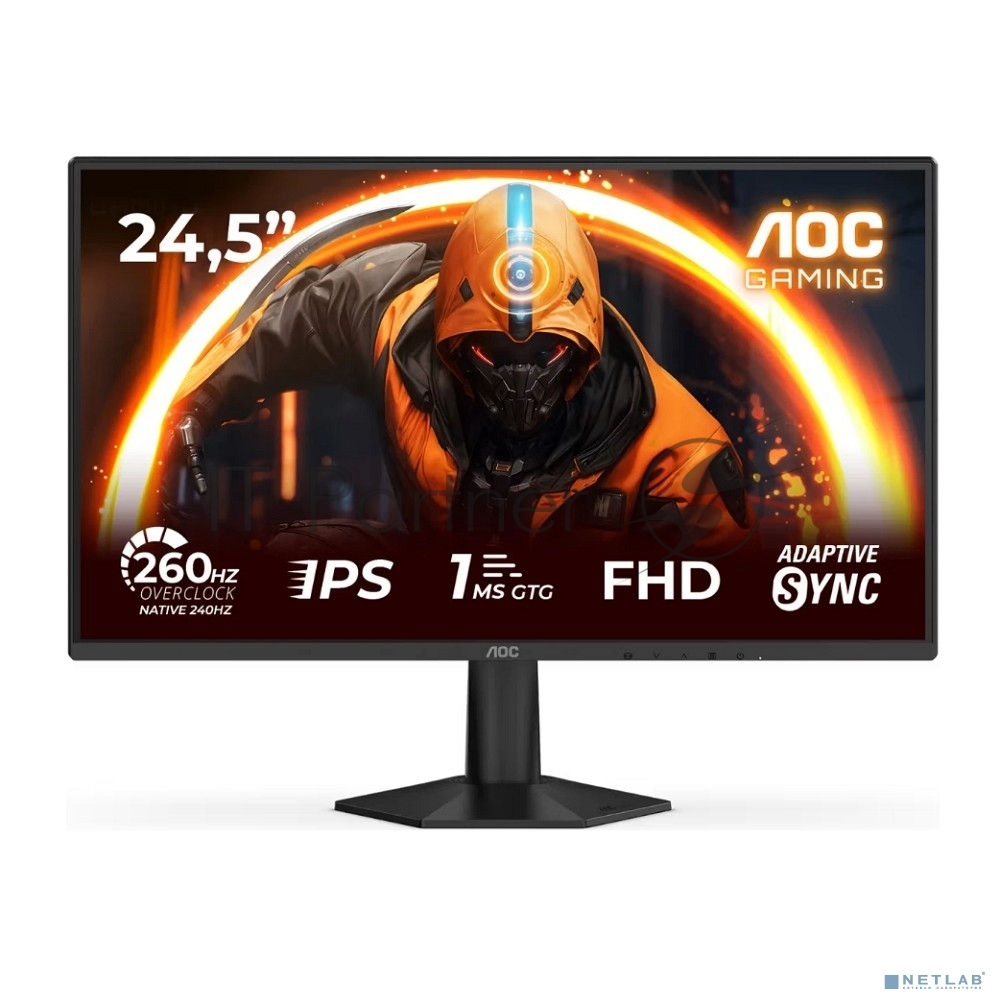 Монитор 24.5" AOC AGON 25G50Z Fast IPS, 1920x1080, 260Hz, 0.3ms, 300сd/m, 3000:1 2xHDMI(2.0), DP(1.4) ExPSU, Vesa 100, Black 1