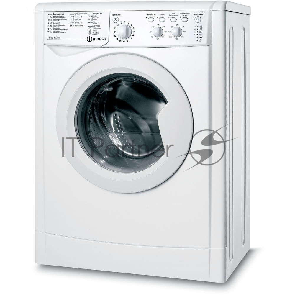 Стиральная машина Indesit IWSC 5105 белый, загрузка фронтальная 5 кг, 1000 об/мин., класс: А 1