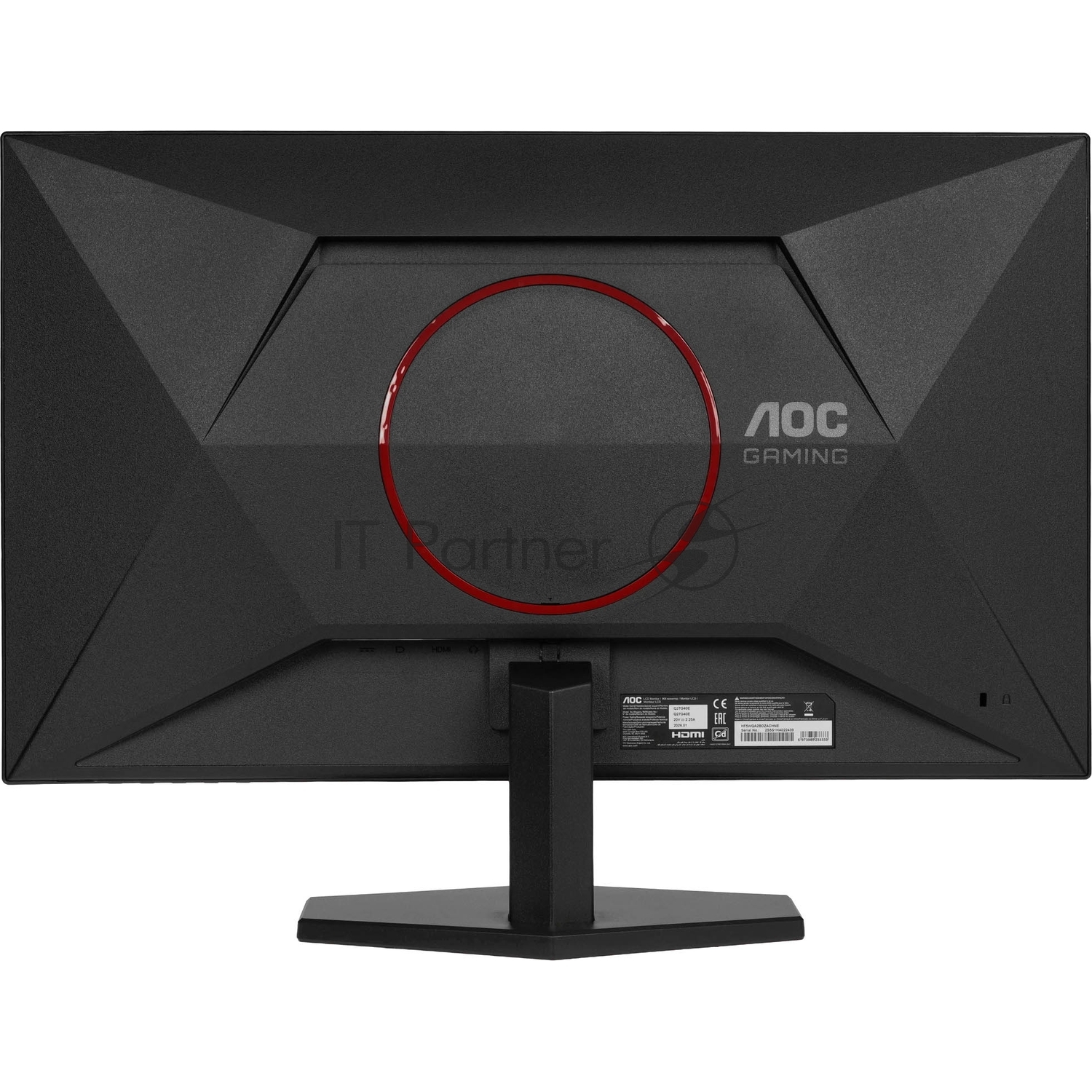 Монитор AOC 27" Q27G40E, 16:9, IPS, QHD, 0,5/1ms, 300cd, 180Hz, HDMI, DP