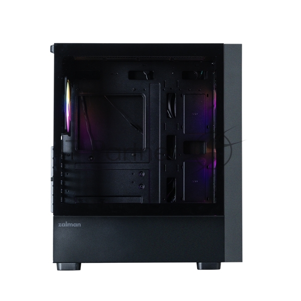 Корпус ZALMAN S6, ATX, BLACK, WINDOW, 2xCombo (3.5" or 2.5"), 1x2.5", 1xUSB Type C, 1xUSB3.0, 1xUSB2.0, FRONT 3x140mm FRGB, REAR 1x120mm FRGB