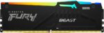 Оперативная память Kingston Fury Beast, DDR5, 128Gb (4x32 GB), 5200 MHz, CL40, DIMM, с радиатором, RGB, черный 2