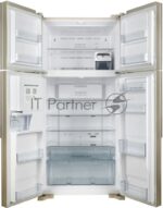 Холодильник Hitachi R-W660PUC7 GBE бежевый стекло двухкамерный инвертер 396/144л морозилка сверху, No Frost, Side by Side 4