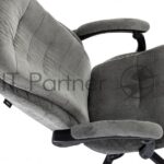 Кресло руководителя Бюрократ T-9950MSG-F Fabric серый Light-19, крестов. пластик, подст. для ног