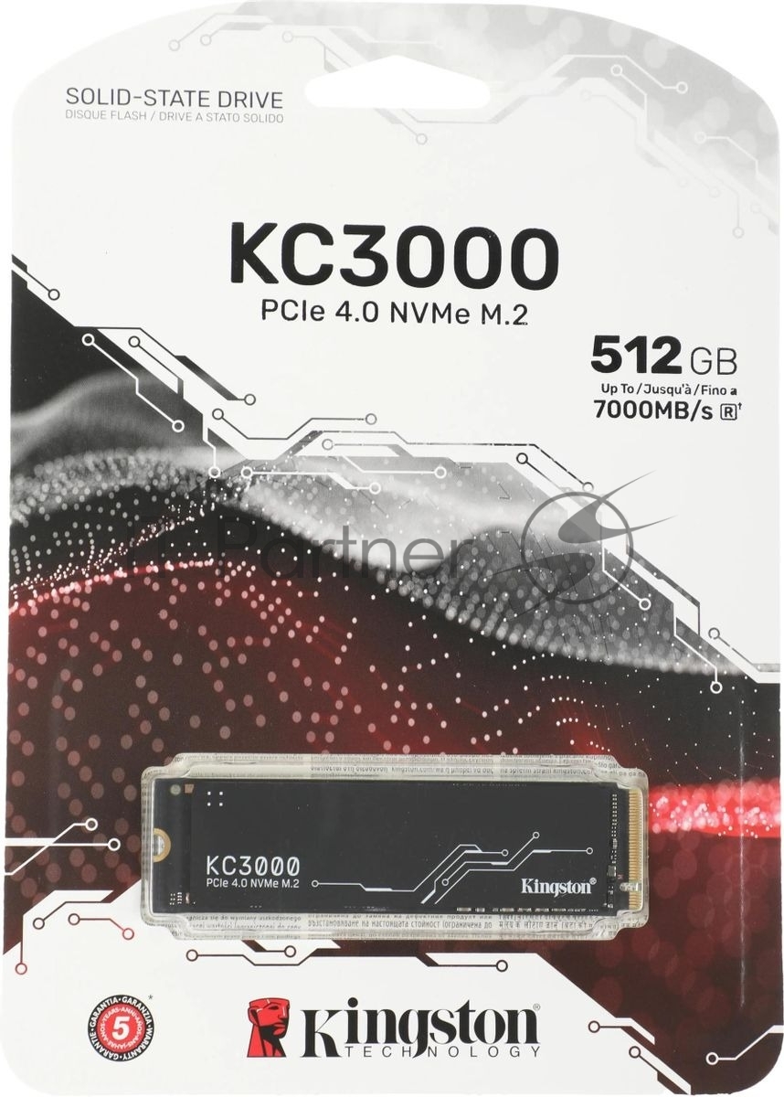 Накопитель SSD Kingston 512Gb M.2 KC3000 SKC3000S/512G (PCI-E 4.0 x4, up to 7000/3900Mbs, 3D TLC, NVMe, 400TbW, Phison E18, 22х80мм, LP heatsink) 1 Накопитель SSD Kingston 512Gb M.2 KC3000 SKC3000S/512G (PCI-E 4.0 x4, up to 7000/3900Mbs, 3D TLC, NVMe, 400TbW, Phison E18, 22х80мм, LP heatsink) 1