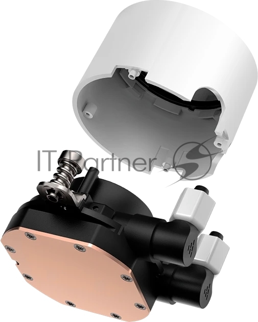 Система охлаждения/ PCCooler DA360 ARGB WH (280W, 360мм, белый, ARGB/ Fans: 3x120мм, 72.1CFM, 33.8dBA, 1800RPM/ Pump height 55мм, 28dBA, 3000RPM, Rad thickness 27мм/ S: 1851, 1700, 1200, 20XX, 115X, AM5, AM4)