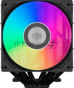 Кулер для процессора/CPU Cooler PCCooler RT620 ARGB BK (250W, 4-pin PWM, 157мм, Al/Cu, 6x6мм, 2x120мм, 73.32CFM, 34.9dBA, 2200RPM, S: 1851/1700/1200/115X, AM5/AM4, черный) 6
