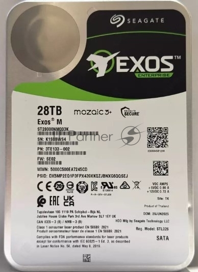 Жесткий диск серверный Seagate 3.5" 28TB Exos M SATA ST28000NM003K 1