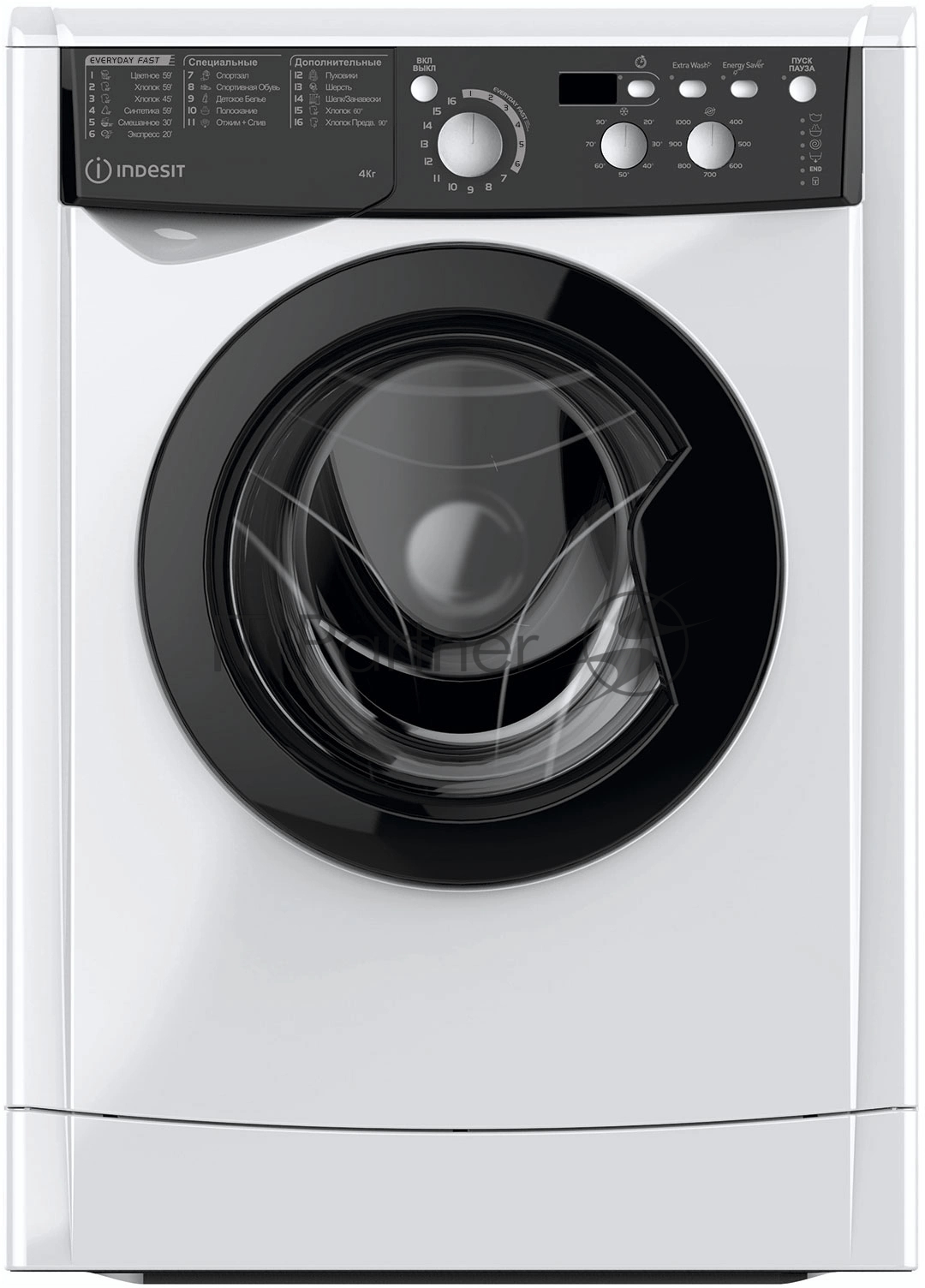 Стиральная машина Indesit MyTime EWUD 4105 BK CIS белый, загрузка фронтальная 4 кг, 1000 об/мин., класс: А